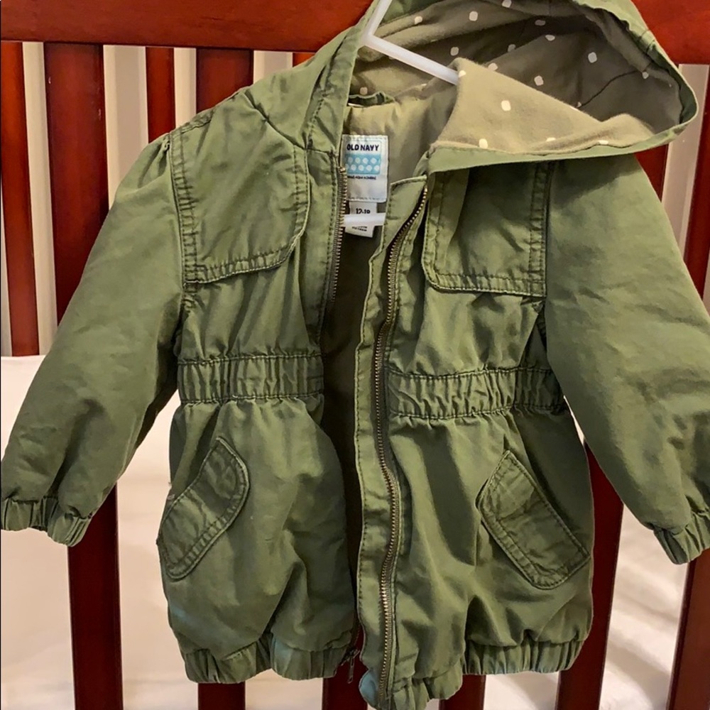 Old Navy Green Coat - Size 12-18 months